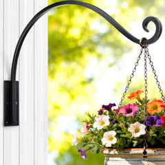 Qiang Ni 22-inch heavy duty plant hanger bracket black front view