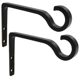 QIEGL 6-inch aluminum alloy hanging plant bracket in black