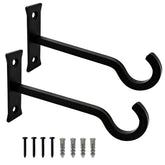 QIEGL 6-inch heavy duty plant hanger black front view