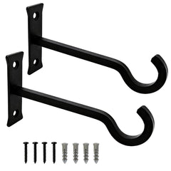 QIEGL 6-inch heavy duty plant hanger black front view