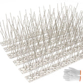 QIEGL Bird Spikes 50 Feet stainless steel uninstalled front view