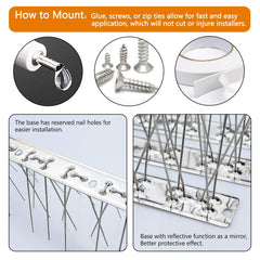 QIEGL Bird Spikes on a roof demonstrating effective bird deterrent