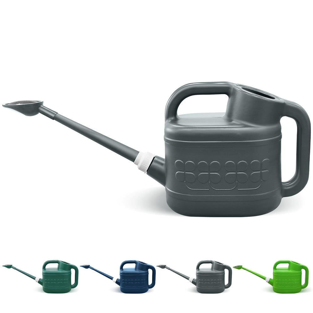 Qilebi 2 Gallon Watering Can front view in gray