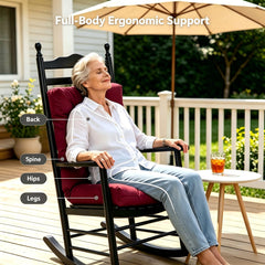 QILLOWAY Outdoor Chair Cushion laid flat showing thickness