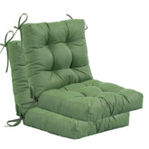 QILLOWAY outdoor chair cushion set of 2 in dark green, front view