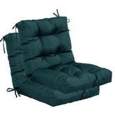 QILLOWAY Outdoor Chair Cushion Set of 2 in Mallard Green, side view
