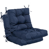 QILLOWAY Outdoor Chair Cushion Set of 2 in Navy, front view