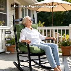 QILLOWAY outdoor chair cushion set of 2 stacked for display