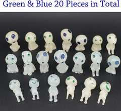 Qingo Miniature Luminous Ghost Tree Elves glowing in the dark