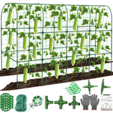 Qinzave Cucumber Trellis U-Shape 67 x 50 inches green model front view
