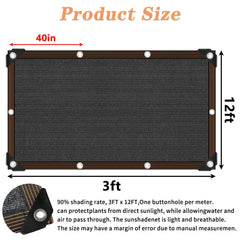 QLOFEI Shade Cloth 3x12 FT showing grommets for installation