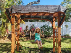 QLOFEI Shade Cloth providing shade for pets