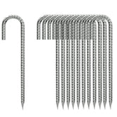QNLONG 12-inch J-Hook Rebar Stake front view