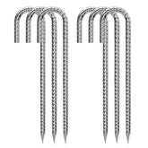 QNLONG 12 inch J-Hook Rebar Stake front view