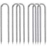 QNLONG 12 inch U-shaped trampoline stakes pack front view