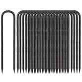 QNLONG Heavy Duty Ground Stakes 12-inch U-Hook front view