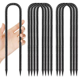 QNLONG Rebar Stakes black coated U-hook from the front