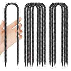 QNLONG Rebar Stakes black coated U-hook from the front
