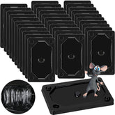 Qualirey 100 Pack Mouse and Insect Glue Traps black sticky boards front view