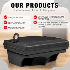 Qualirey Rat Bait Station dimensions detailed view