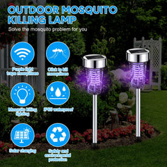 Qualirey Solar Bug Zapper in outdoor garden setting