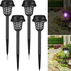 Qualirey Solar Bug Zapper retro black exterior front view