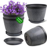 Quarut 15-inch gray large planter pot front view