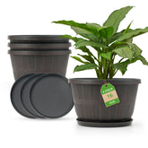 Quarut 16-inch brown planter pot front view