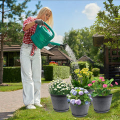 Quarut flower pot set with 4 pieces including trays