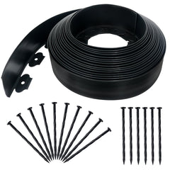 Quibbay 3.15" x 50' Landscape Edging black model front view