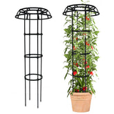 Quibbay 53 Inch Mushroom Top Garden Trellis front view with decorative top
