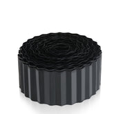 Quibbay Metal Corrugated Garden Edging 4 inches x 50 feet in black
