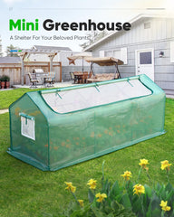 Quictent Mini Greenhouse side view with plants