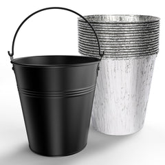 QuliMetal Drip Bucket front view with disposable foil liners