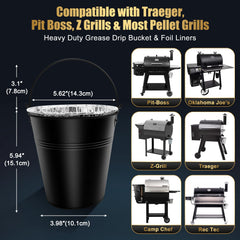 QuliMetal Drip Bucket side view showing galvanized steel material