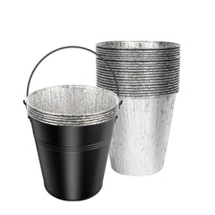 QuliMetal grease bucket front view with 25-pack liners