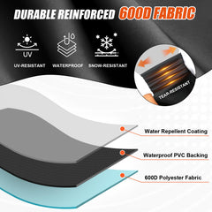 QuliMetal Grill Cover for Pit Boss Charleston 1020, showing adjustable drawstring