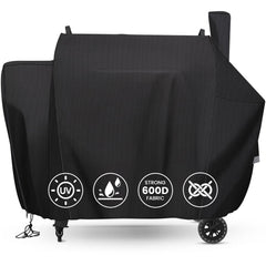 QuliMetal Grill Cover for Pit Boss Competition 1600 black front view