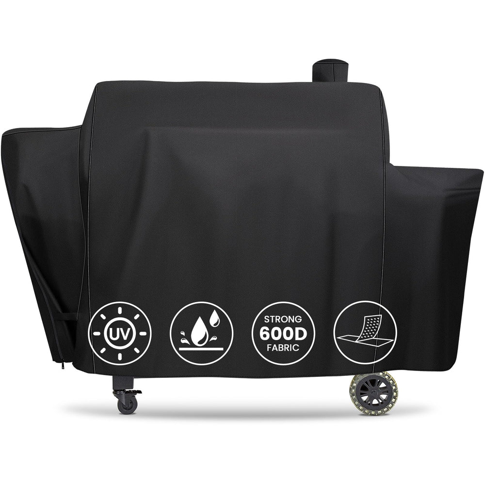 QuliMetal Grill Cover for Pit Boss PB1230, black, front view