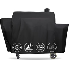 QuliMetal Grill Cover for Pit Boss PB1230, black, front view