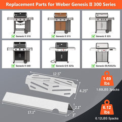 QuliMetal heat deflector for Weber Genesis II side view