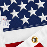 QUOFAD 4x6 American Flag front view with embroidered stars