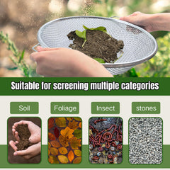 QUTIING soil sifter in use for compost screening