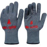 QUWIN BBQ Gloves front view in grey