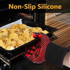 QUWIN BBQ Gloves side view highlighting size and design