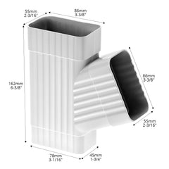 QWORK Downspout Gutter Y Connector 2x3 showing its durable construction
