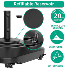 QZER Umbrella Base in a garden setting