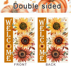 RABUSOFA double-sided garden flag with welcoming text