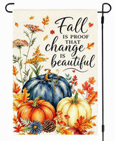 RABUSOFA Fall Garden Flag 12x18 double-sided pumpkin design front view