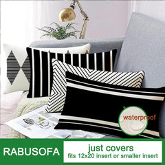 RABUSOFA outdoor pillow cover on a patio sofa